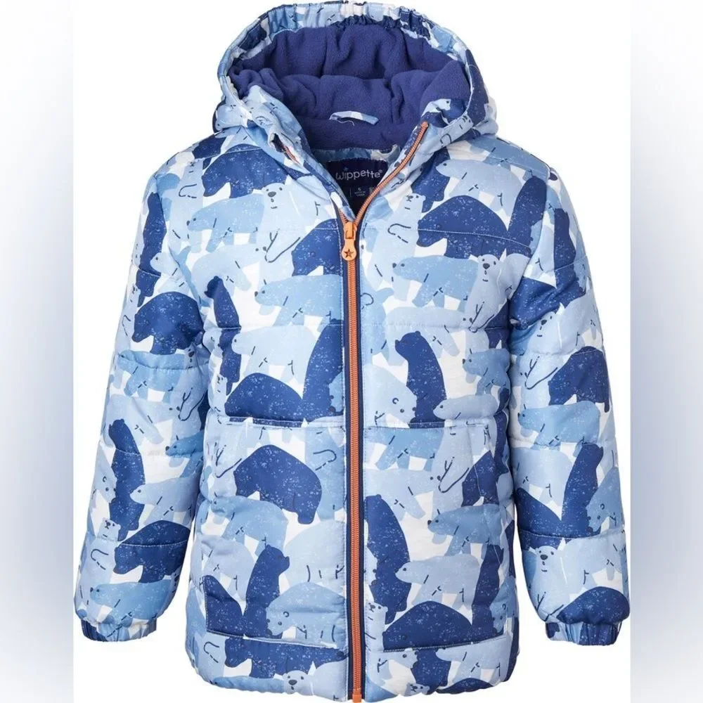 WIPPETTE Polar Bear‎ Camo Puffer Jacket blue size 18 mo nwt